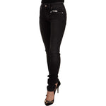 GF Ferre Black Washed Mid Waist Cotton Skinny Slim Fit Jeans PAN72224 - 26