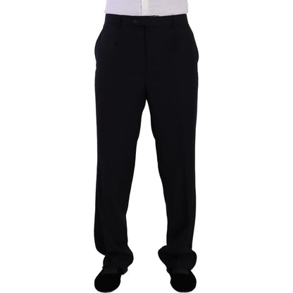 Domenico Tagliente Blue Polyester Single Breasted Formal Suit