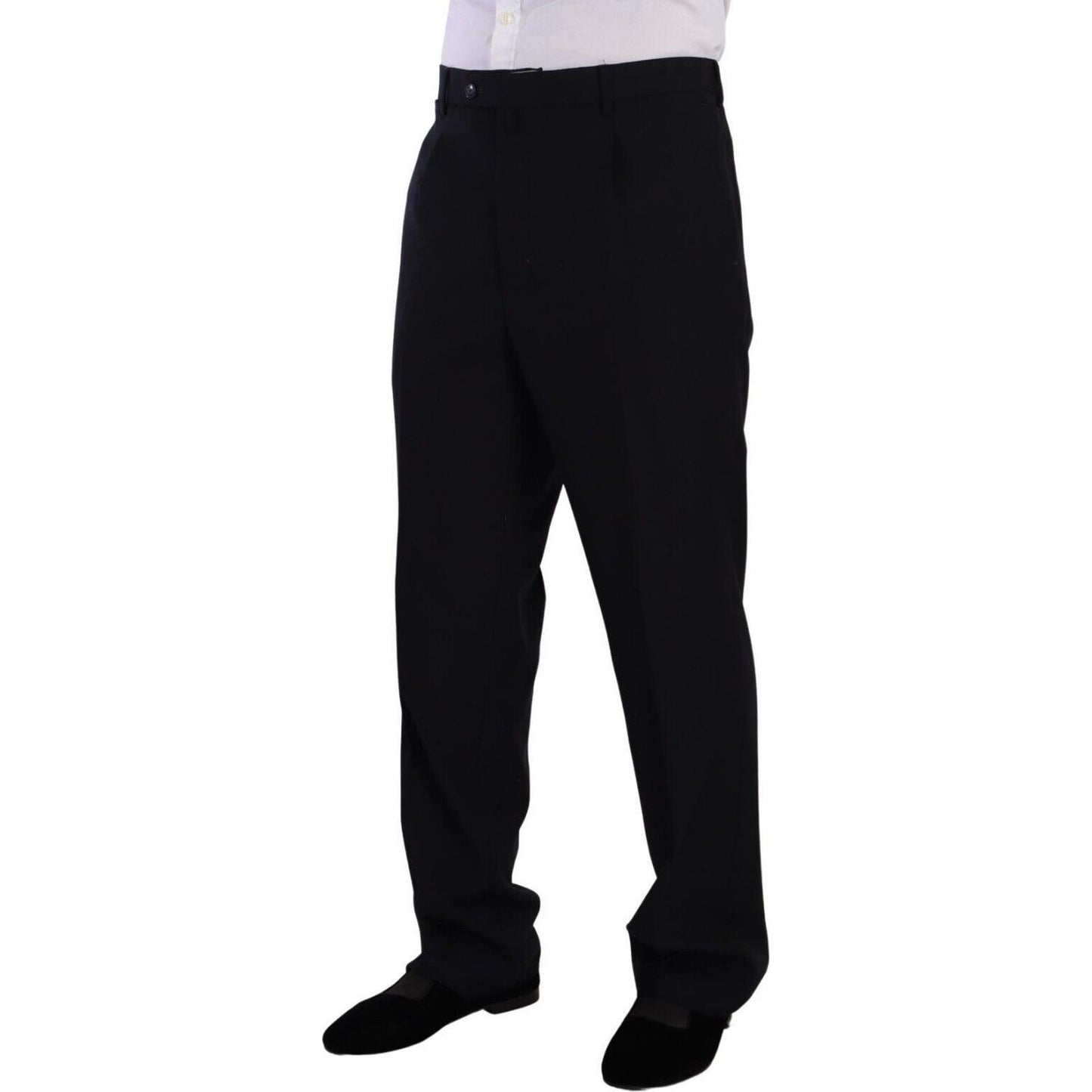 Domenico Tagliente Blue Polyester Single Breasted Formal Suit