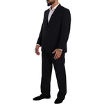 Domenico Tagliente Blue Polyester Single Breasted Formal Suit