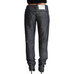 Acht Elegant Mid Waist Straight Cut Denim Acht Dark Slate Gray