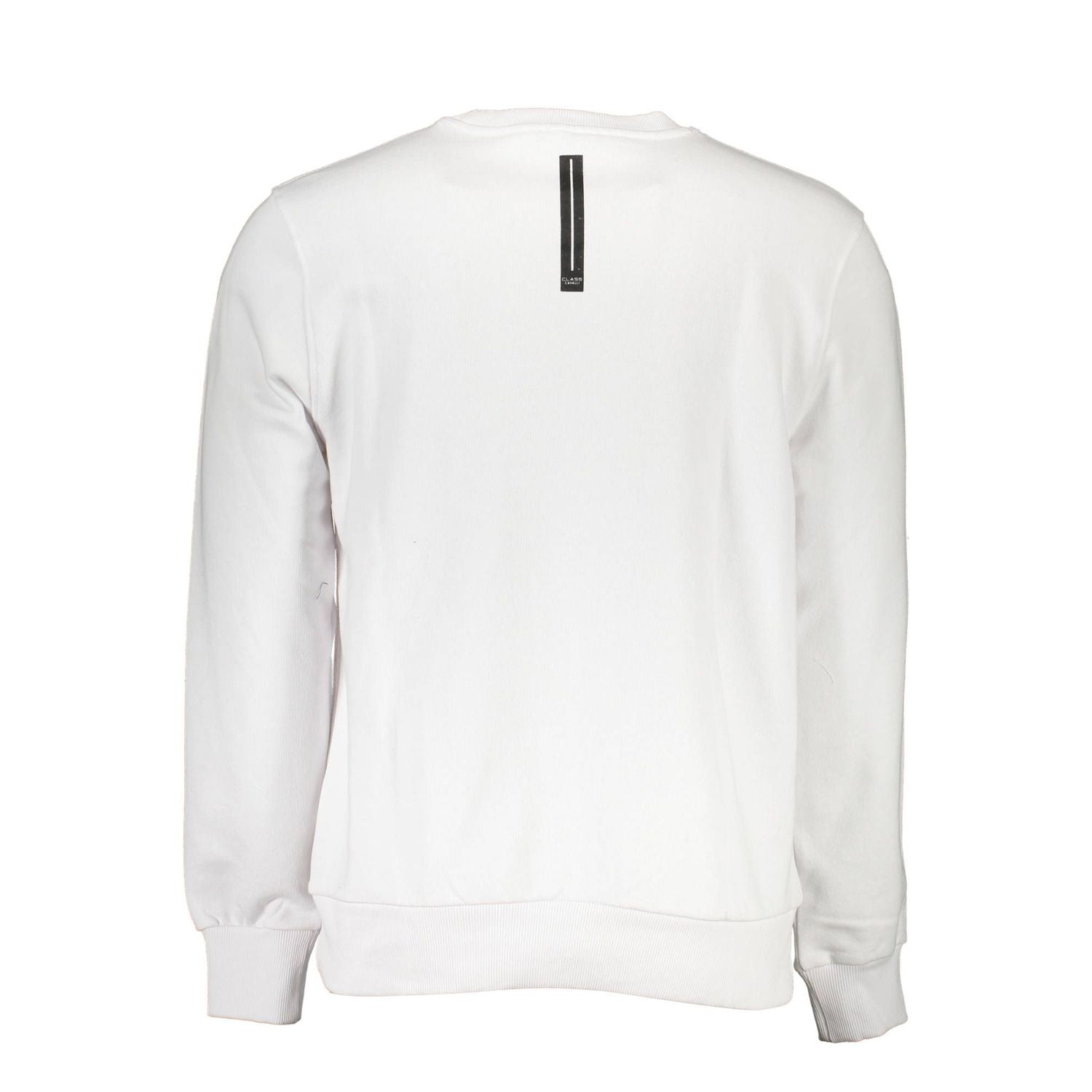 Cavalli Class White Cotton Sweatshirt