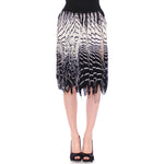 Alice Palmer White Black Knitted Assymetrical Skirt MOM10055-2