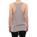 Comeforbreakfast Gray Viscose Tank Top Shirt Blouse MOM10036-2