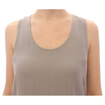 Comeforbreakfast Gray Viscose Tank Top Shirt Blouse MOM10036-2