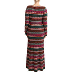 Missoni Multicolor Striped Long Sleeve Sheath Dress Missoni Dark Slate Gray