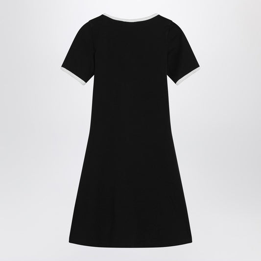 Courreges Courrèges White/black mini dress in cotton 225JR0600JS0203/Q_COURR-9901_323