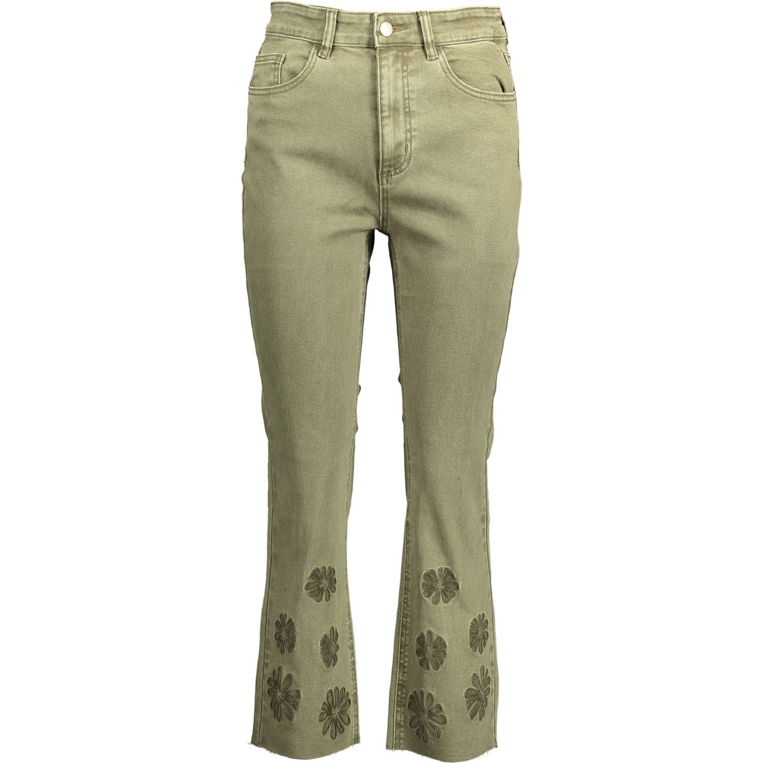 Desigual Green Cotton Jeans & Pants