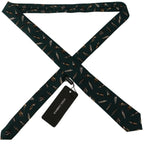 Dolce & Gabbana Black Bottle Fantasy Print Silk Adjustable Accessory Tie