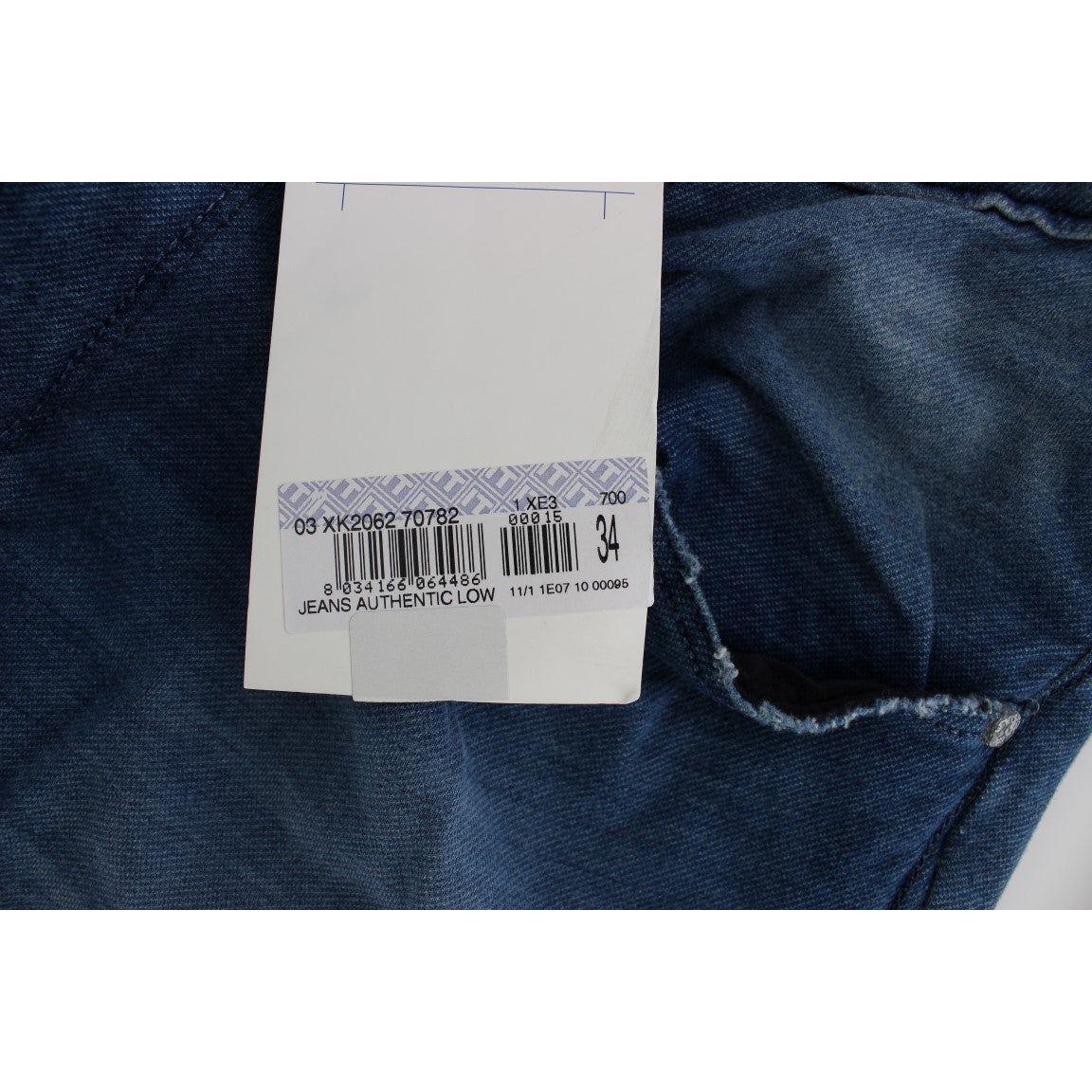 Acht Blue Wash Denim Cotton Stretch Slim Fit Jeans