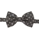 Dolce & Gabbana Black white 100% Silk Adjustable Neck Papillon Tie