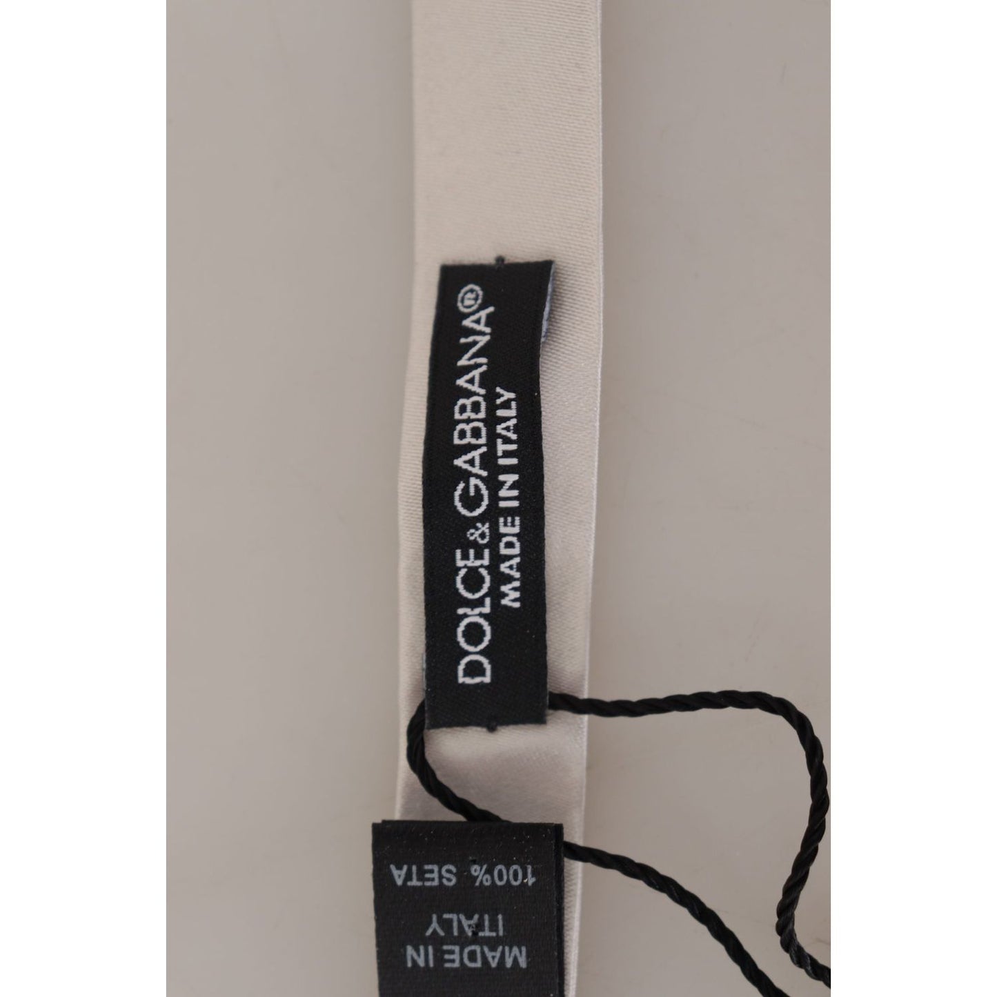Dolce & Gabbana Gray 100% Silk Adjustable Neck Papillon Tie FT3621