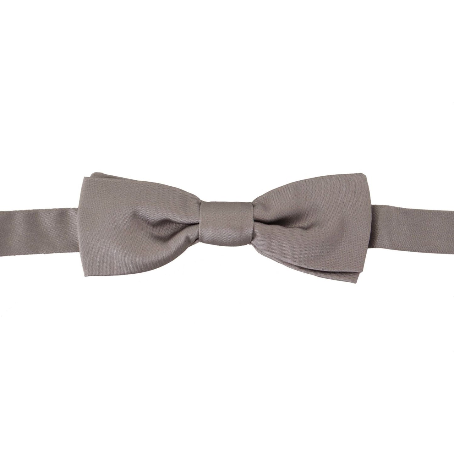 Dolce & Gabbana Silver 100% Silk Slim Adjustable Neck Papillon Tie FT3645