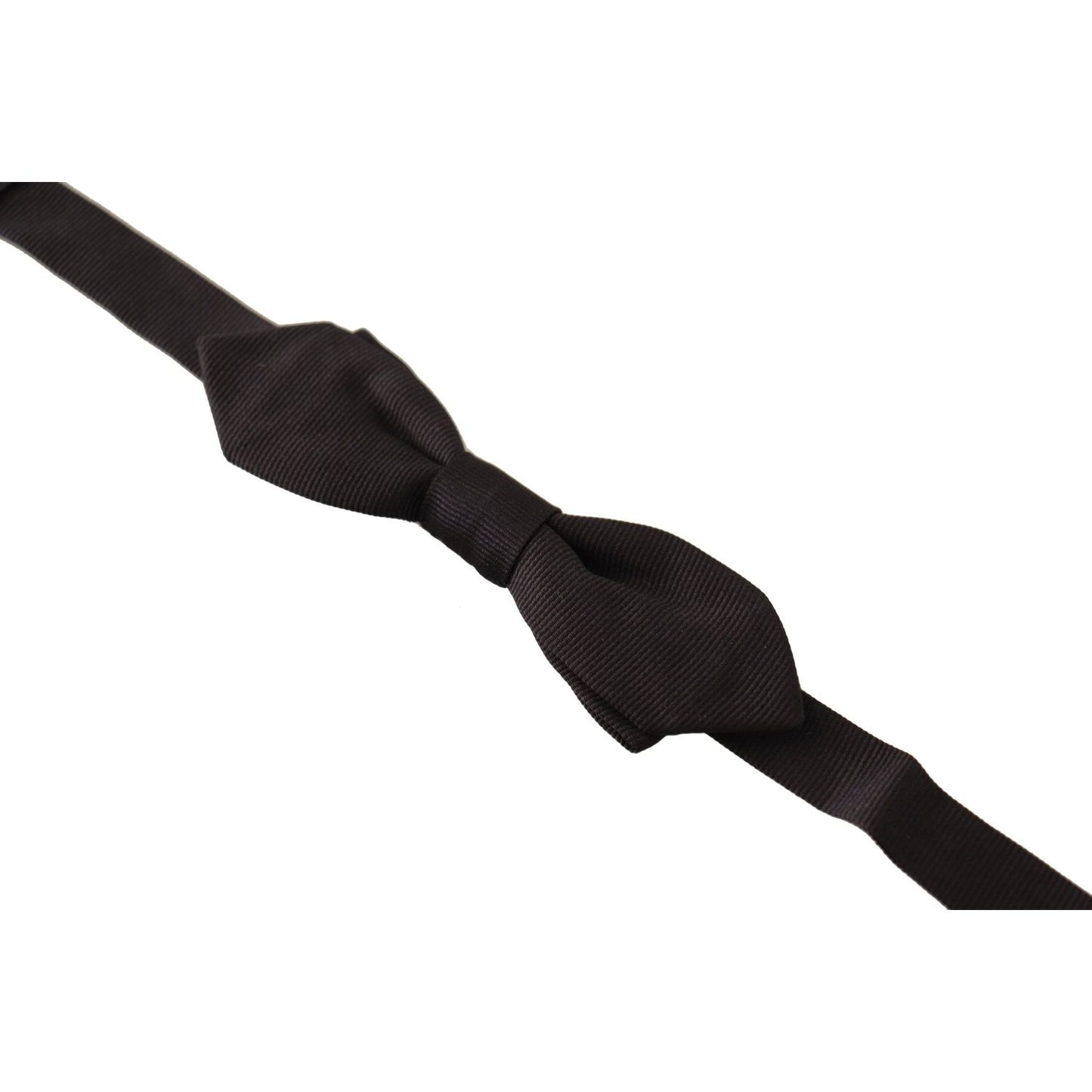 Dolce & Gabbana Black Solid 100% Silk Adjustable Neck Papillon Tie