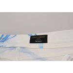 Dolce & Gabbana White Blue Denim Cotton Jeans Stretch Skinny Fit Pant