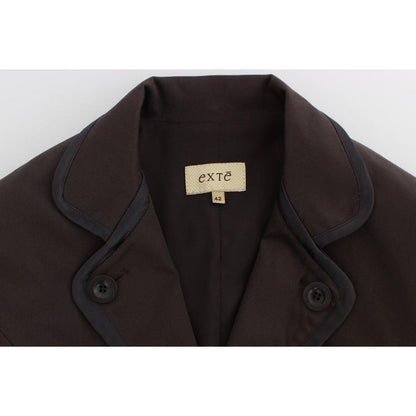 Exte Brown Stretch Two Button Suit Suit