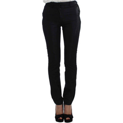 Exte Black One Button Three Piece Suit