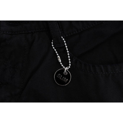 Costume National Black Cotton Slim Fit Bootcut Jeans Jeans & Pants