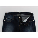 Costume National Blue Cotton Slim Fit Bootcut Jeans Jeans & Pants