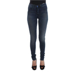 Costume National Blue Cotton Blend Slim Fit Jeans Jeans & Pants