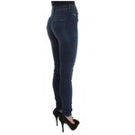 Costume National Blue Cotton Blend Slim Fit Jeans Jeans & Pants