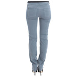 Ermanno Scervino Blue Cotton Blend Slim Fit Bootcut Jeans Jeans & Pants
