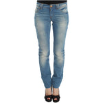 John Galliano Blue Wash Cotton Blend Slim Fit Jeans