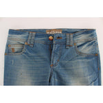 John Galliano Blue Wash Cotton Blend Slim Fit Jeans