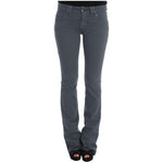 John Galliano Blue Cotton Blend Slim Fit Bootcut Jeans Jeans & Pants