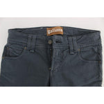John Galliano Blue Cotton Blend Slim Fit Bootcut Jeans Jeans & Pants
