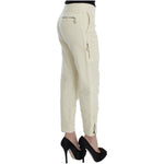 Ermanno Scervino Beige Capri Cropped Chic Pants Jeans & Pants Ermanno Scervino Gray