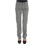Ermanno Scervino Chic Checkered Black & White Regular Fit Pants Jeans & Pants Ermanno Scervino Dim Gray