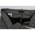 Ermanno Scervino Chic Checkered Black & White Regular Fit Pants Jeans & Pants Ermanno Scervino Black