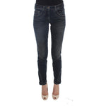 Ermanno Scervino Blue Cotton Blend Slim Fit Jeans Jeans & Pants