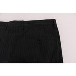Dolce & Gabbana Blue Striped Cotton Dress Formal Pants