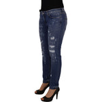 Dolce & Gabbana Blue Washed Cotton Skinny Low Waist Denim Jeans