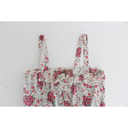 Ermanno Scervino Beachwear Pink Floral Beach Mini Dress Short