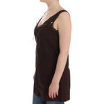 Ermanno Scervino Chic Brown Tunic Cotton Dress Top Dresses Ermanno Scervino Black