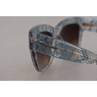 Dolce & Gabbana Blue Lace Acetate Crystal Butterfly DG4231 Sunglasses
