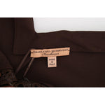 Ermanno Scervino Chic Brown Tunic Cotton Dress Top Dresses Ermanno Scervino Black