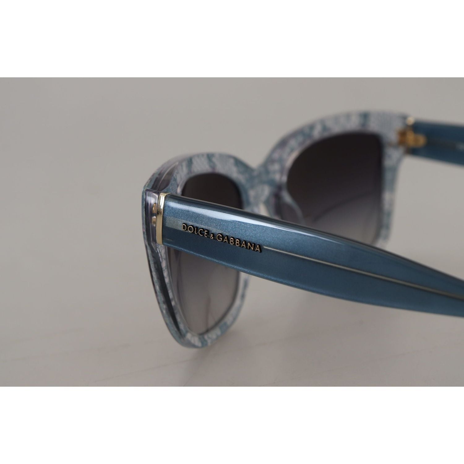 Dolce & Gabbana Blue Lace Acetate Rectangle Shades DG4226 Sunglasses