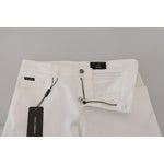 Dolce & Gabbana White Slim Skinny Stretch Cotton Denim Jeans