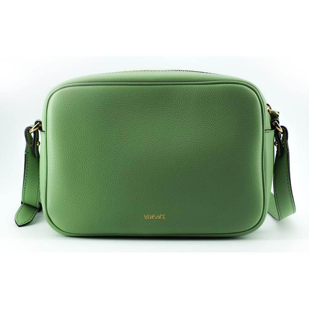 Versace Elegant Mint Green Leather Camera Case Bag Crossbody Bag
