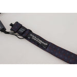 Dolce & Gabbana Blue Pattern Silk Adjustable Neck Papillon Bow Tie