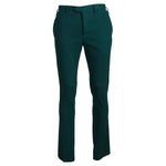 BENCIVENGA Elegantly Tailored Green Pure Cotton Pants BENCIVENGA Dark Slate Gray