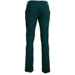 BENCIVENGA Elegantly Tailored Green Pure Cotton Pants BENCIVENGA Dark Slate Gray