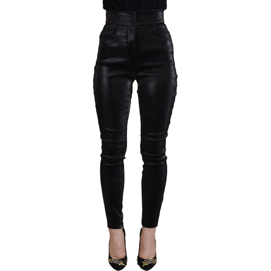 Dolce & Gabbana Black Washed Cotton Skinny Denim Jeans