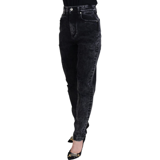 Dolce & Gabbana Elegant Black Denim Pants Dolce & Gabbana Black