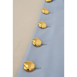 Dolce & Gabbana Light Blue Button Wide Leg Pants