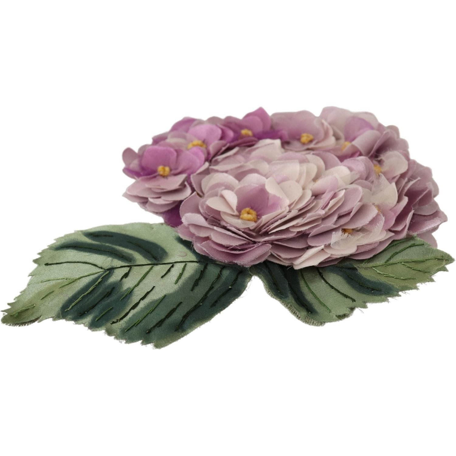 Dolce & Gabbana Purple Floral Gold Tone Brass Women Brooch